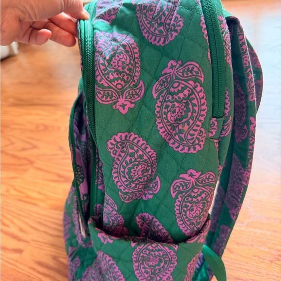 Quilted Green and Purple Women\'s Backpack - main image 5